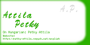 attila petky business card